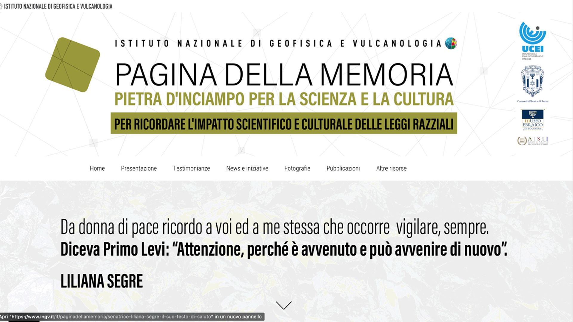 “Pagina della Memoria”. L’impatto delle leggi razziali sulla comunità scientifica italiana