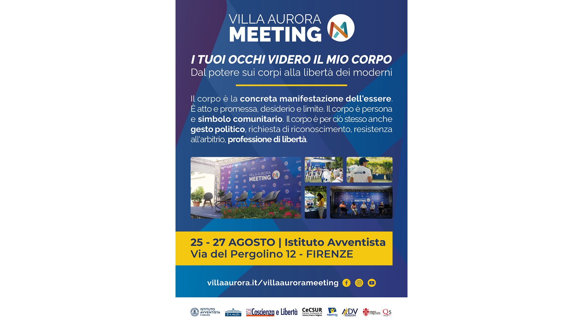 Il corpo, tra esaltazione e svilimento: se ne parla al Villa Aurora meeting