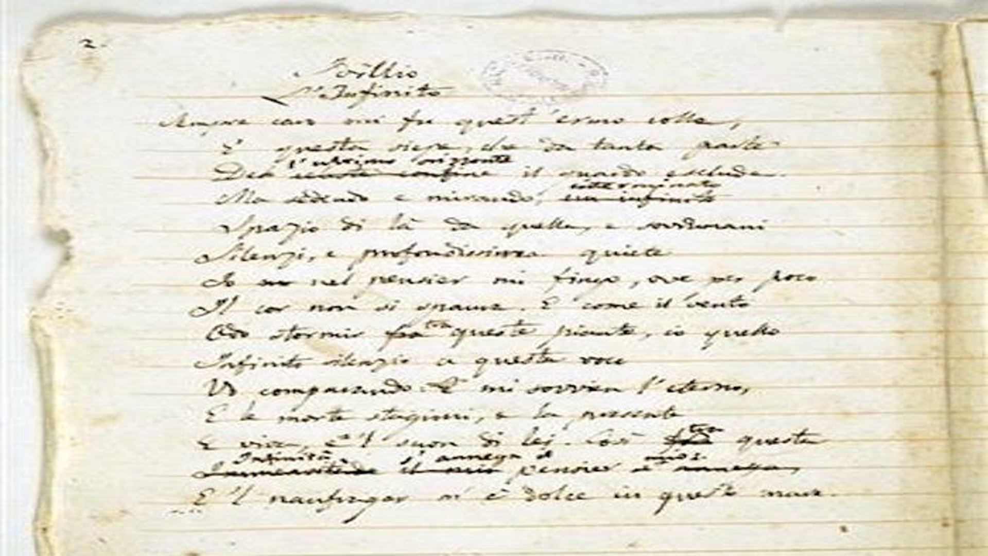 Sono online i manoscritti autografi di Leopardi
