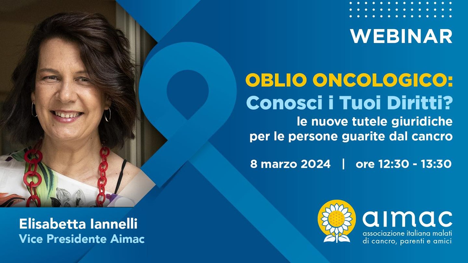 Oblio oncologico: un webinar per approfondire