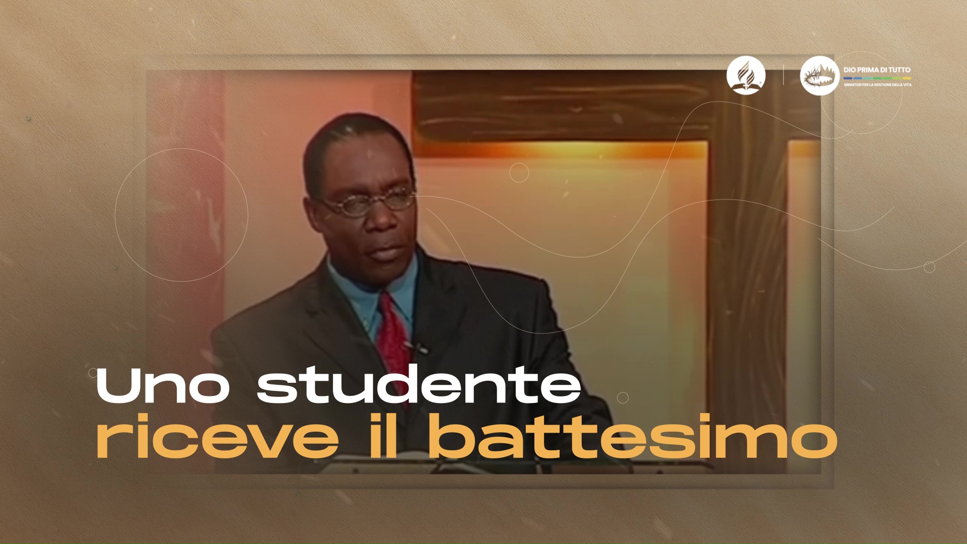 Uno studente riceve il battesimo