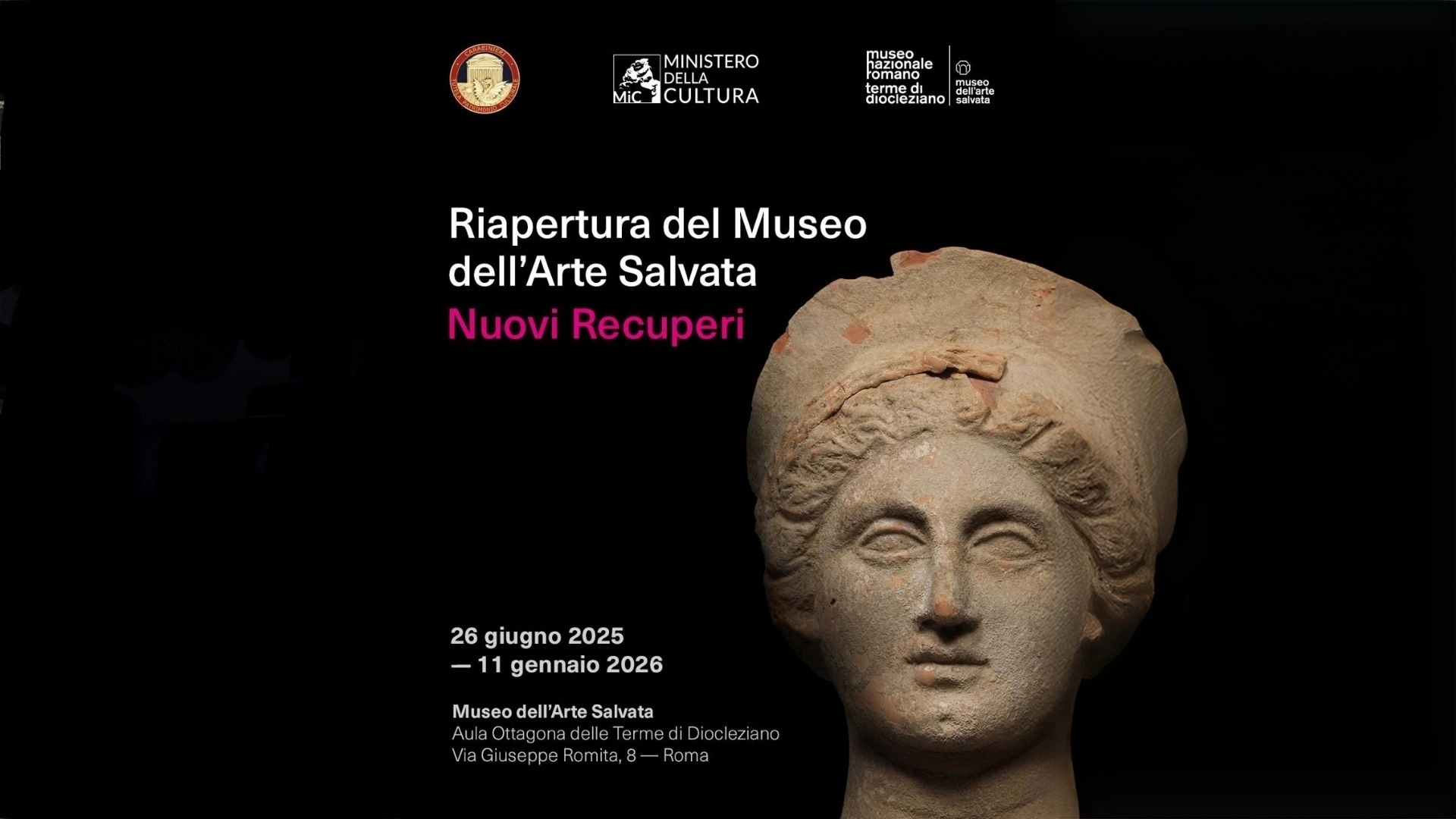 Roma, “Nuovi recuperi” al Museo dell’Arte Salvata