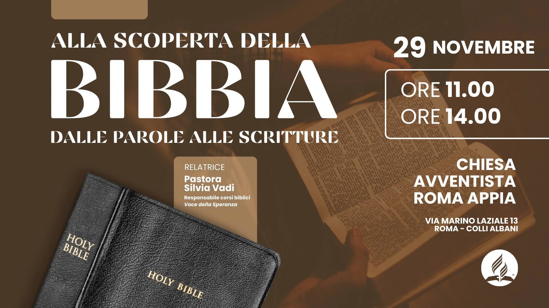 “Dalle parole alle Scritture”, se ne parla a Roma il 29 novembre