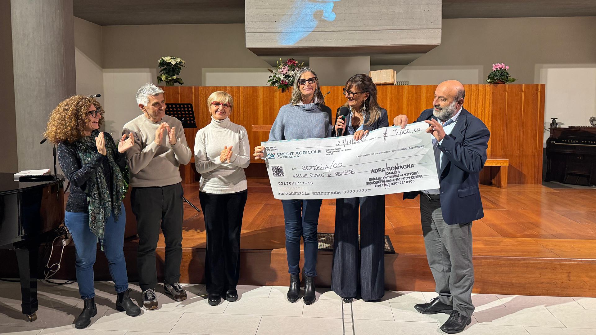 Cesena. Consegnati i 7.000 euro della Festa solidale 2025