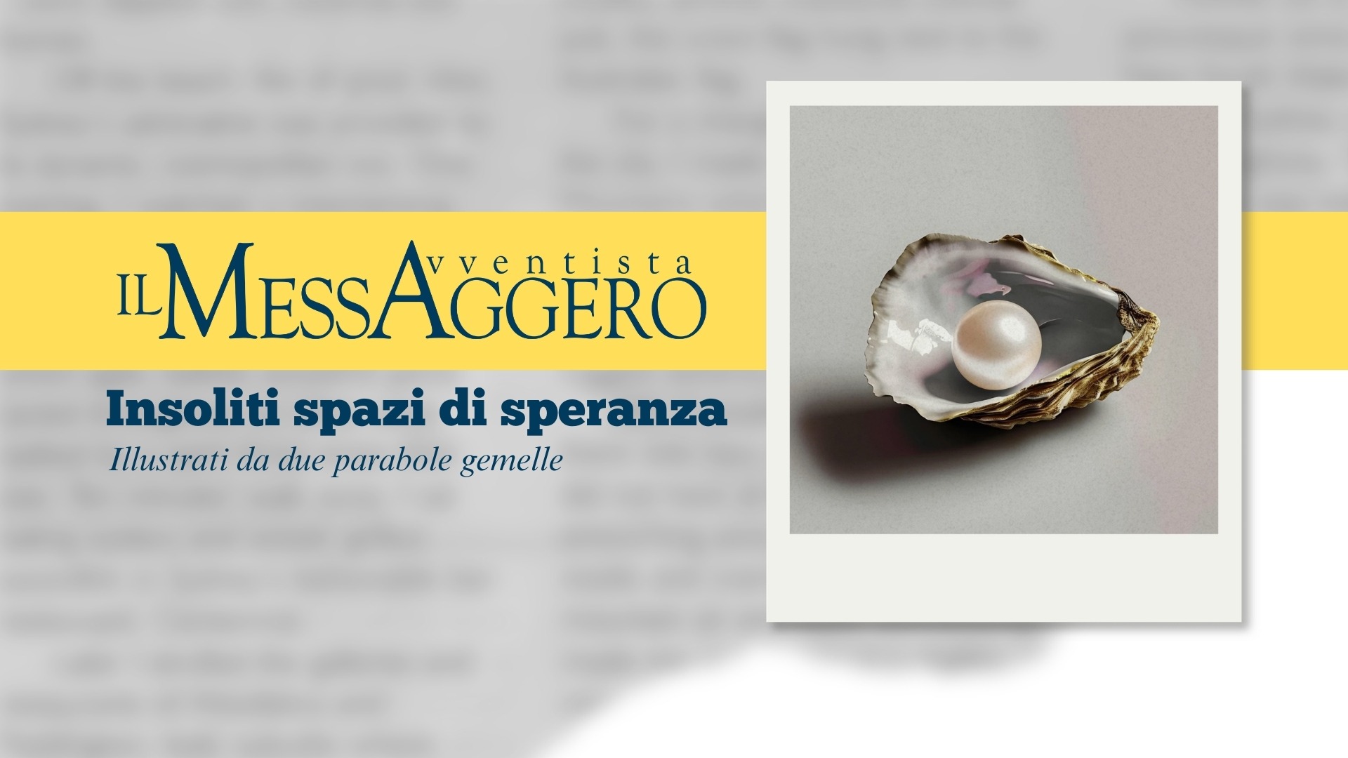 Insoliti spazi di speranza