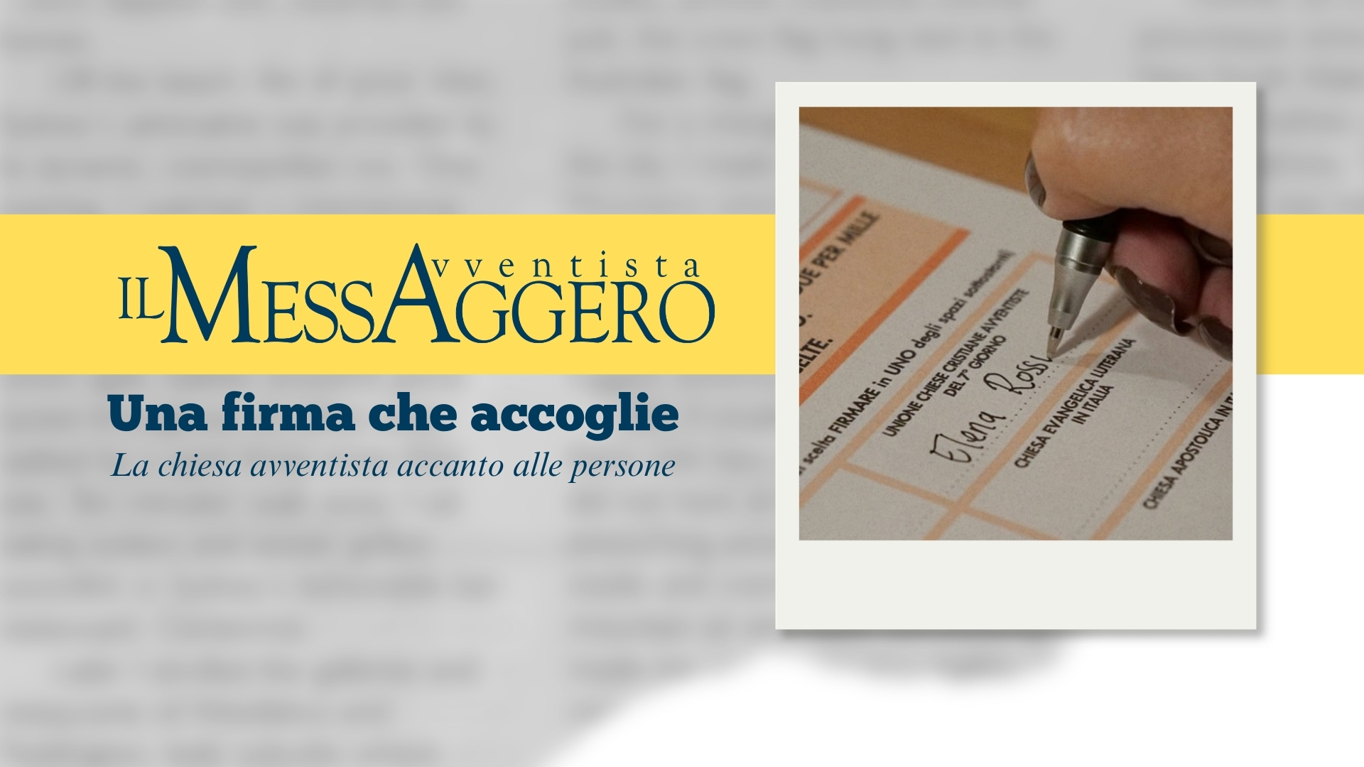 Una firma che accoglie