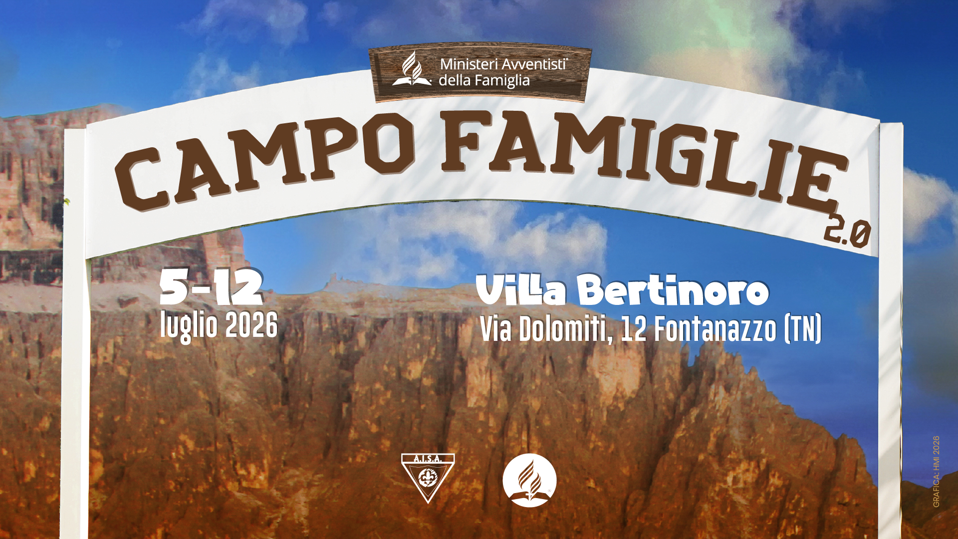 Luglio 2026. Campo famiglie in Val di Fassa