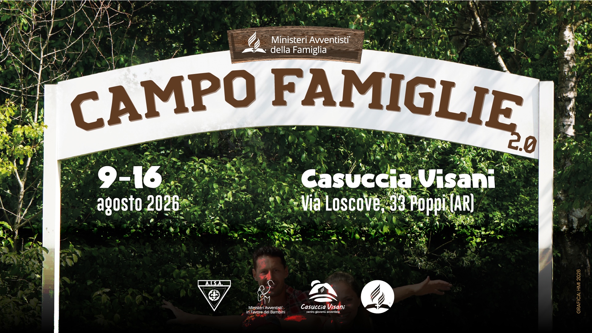 Agosto 2026. Campo famiglie a Poppi