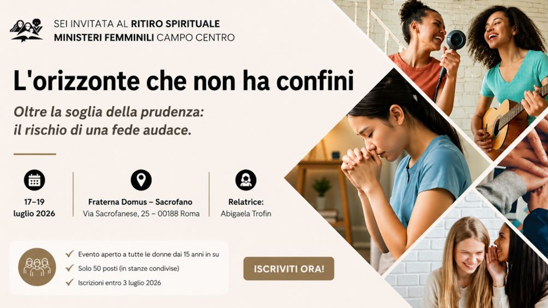 Ministeri Femminili. Ritiro spirituale in centro Italia