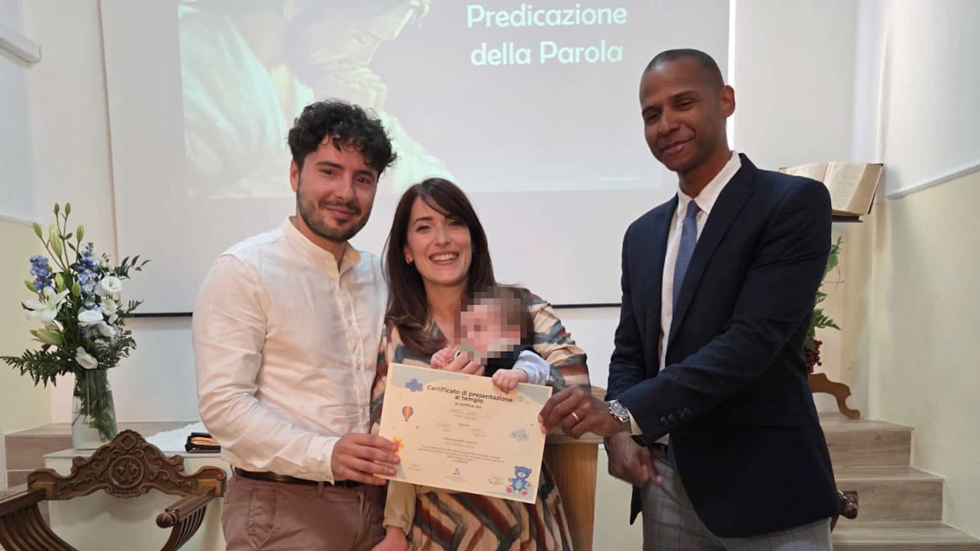 Cagliari. Presentazione del piccolo Gabriele Zedda