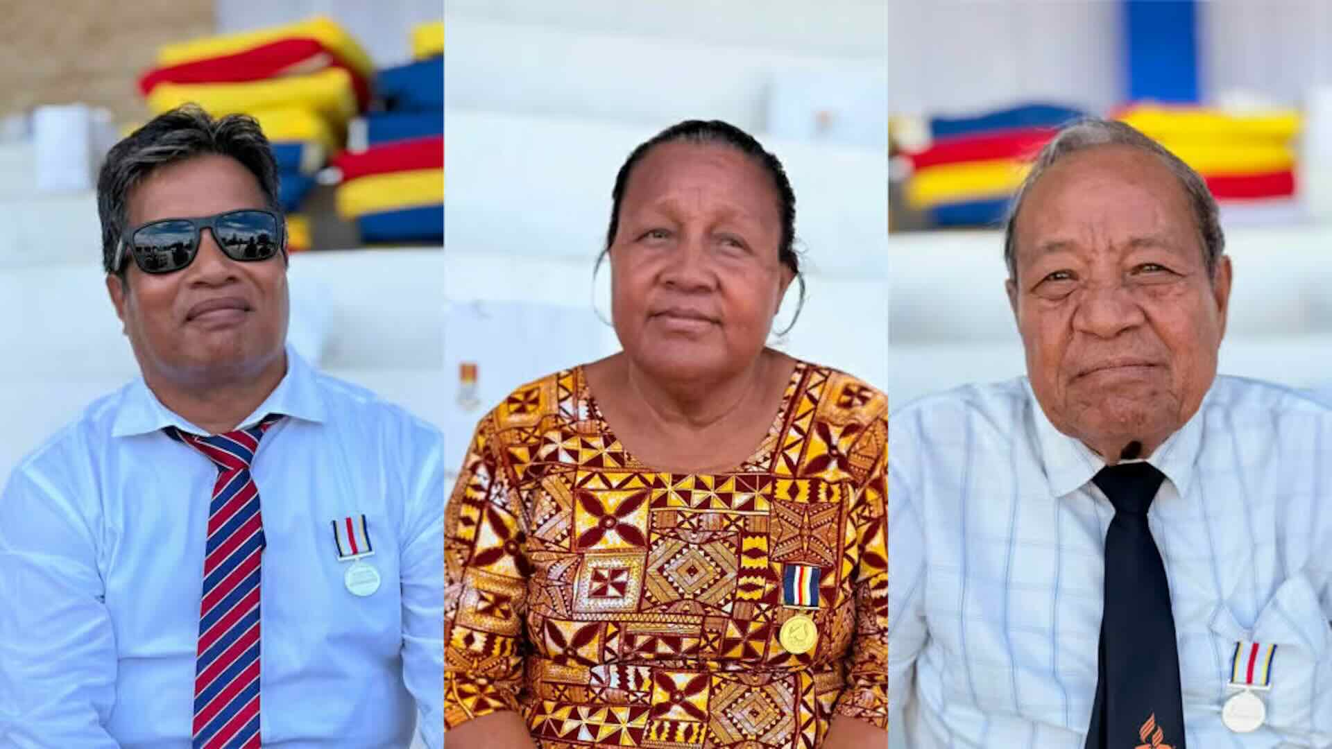 Il governo di Kiribati premia tre avventisti per il loro servizio al Paese