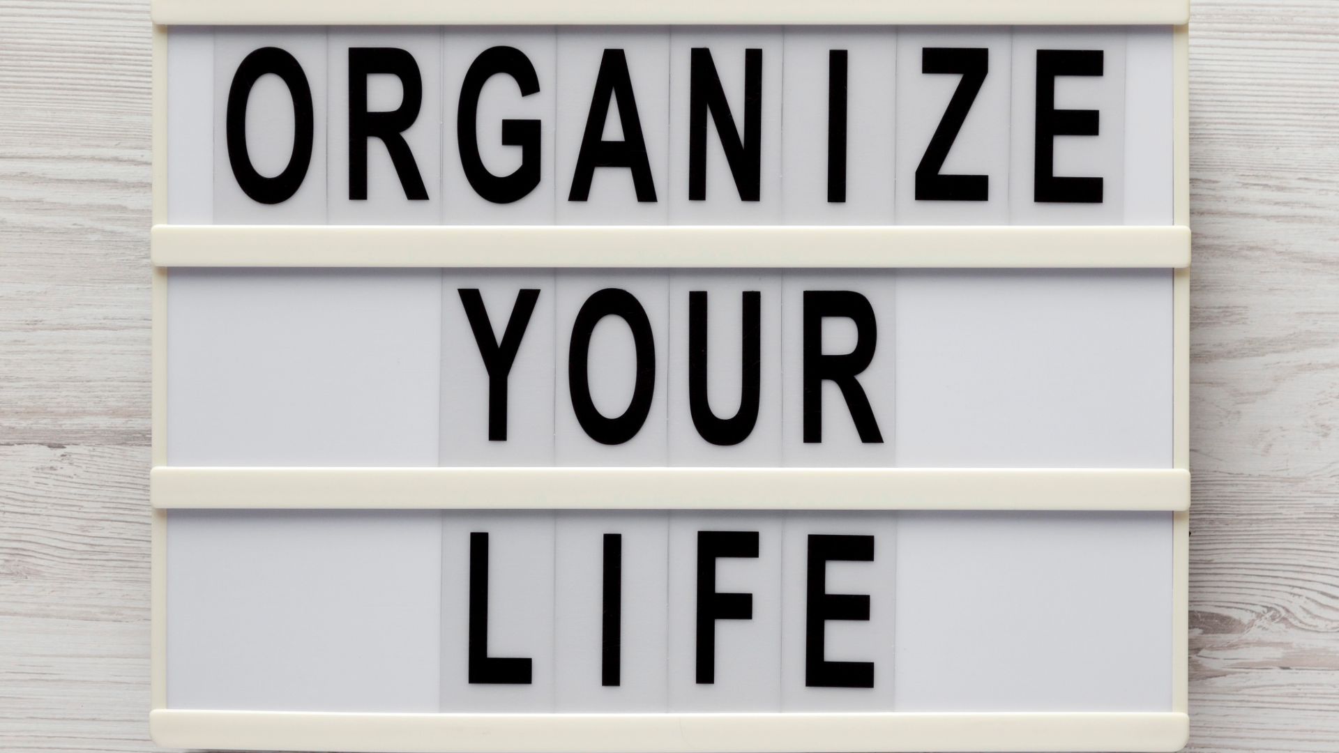 Organizzare la vita da dentro
