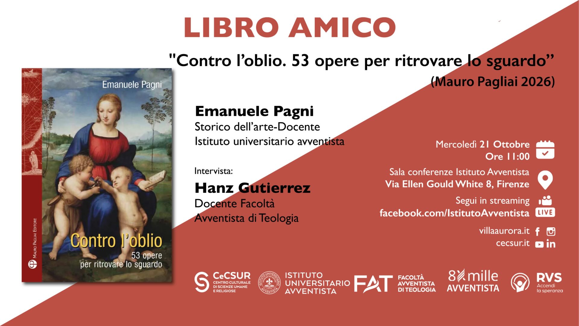 Libro Amico: “Contro l’oblio. 53 opere per ritrovare lo sguardo” di Emanuele Pagni