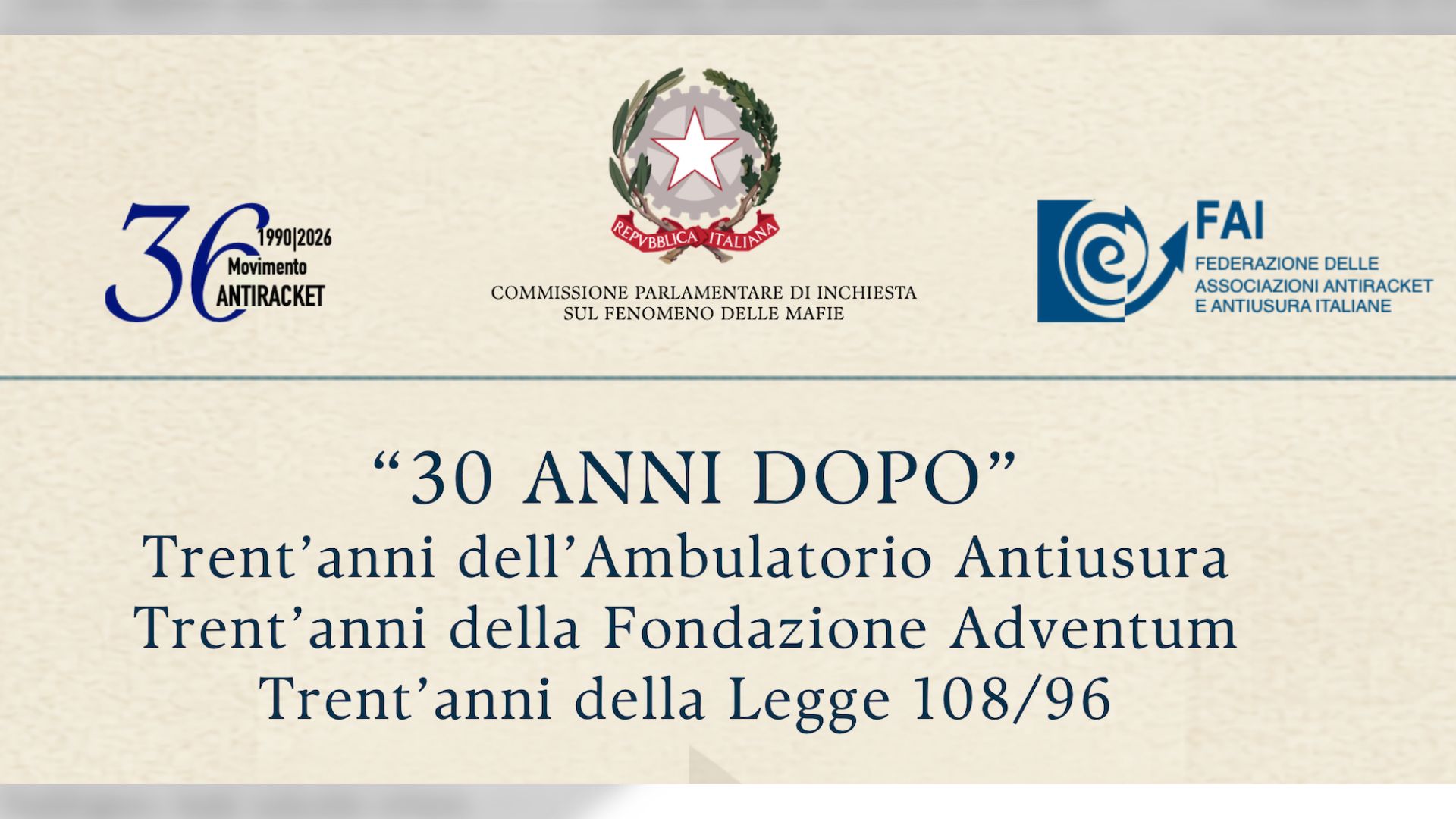 Trent’anni di impegno per prevenire e contrastare l’usura