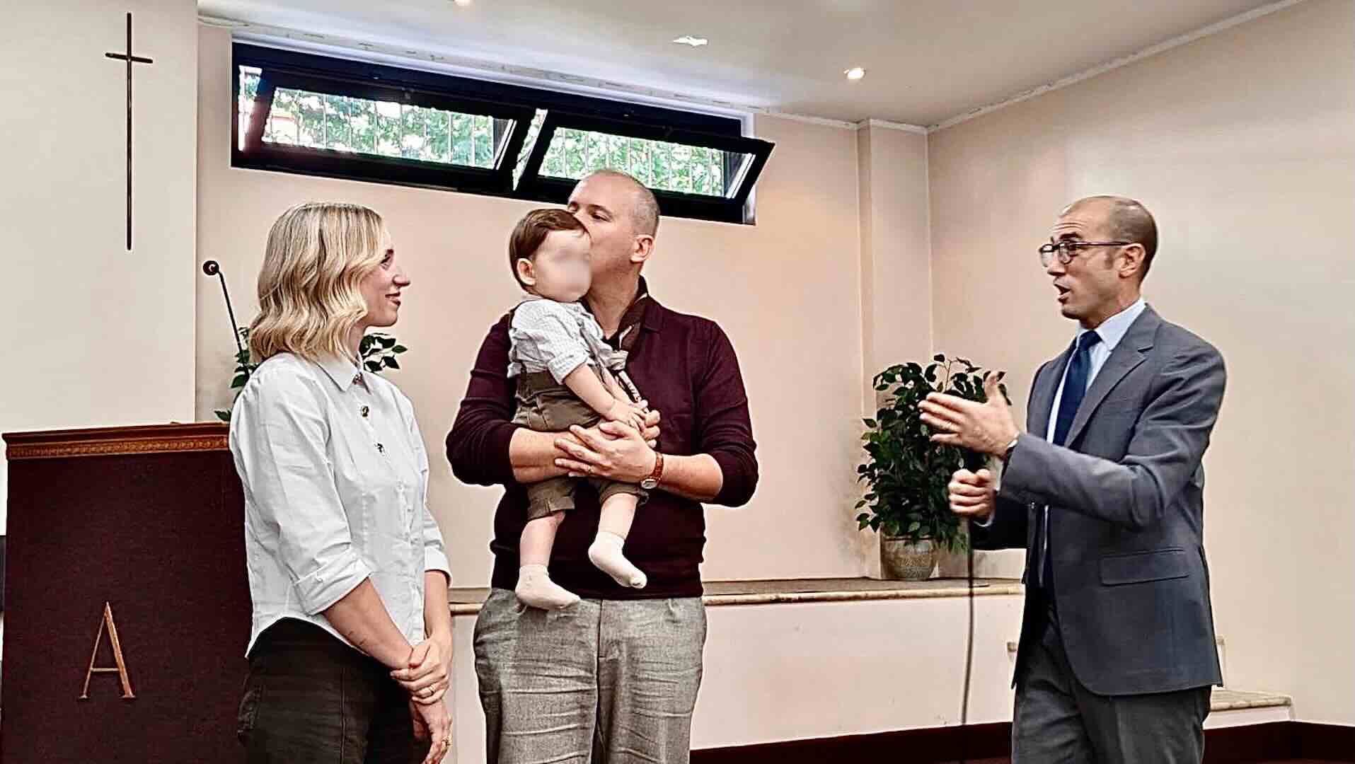 Roma Appia. Presentazione al tempio del piccolo Noah