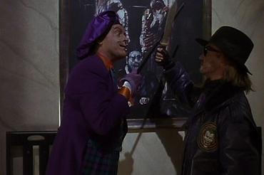 Jack Nicholson coby Joker zabraňuje v poškození Baconova obrazu