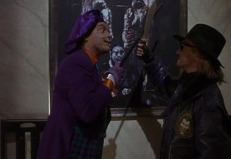 Jack Nicholson coby Joker zabraňuje v poškození Baconova obrazu