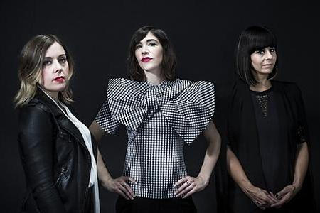 Corin Tucker, Carrie Brownstein and Janet Weiss of Sleater-Kinney in New York.