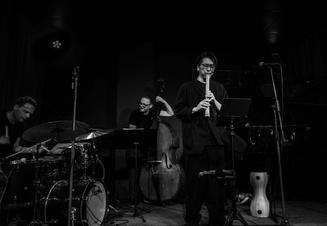 shakuhachi festival 03 Robert Balzar Trio Akihisa Kominato photo miharumicha