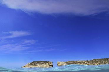 Blue Lagoon jump in the blue waters