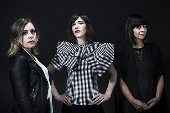 Corin Tucker, Carrie Brownstein and Janet Weiss of Sleater-Kinney in New York.