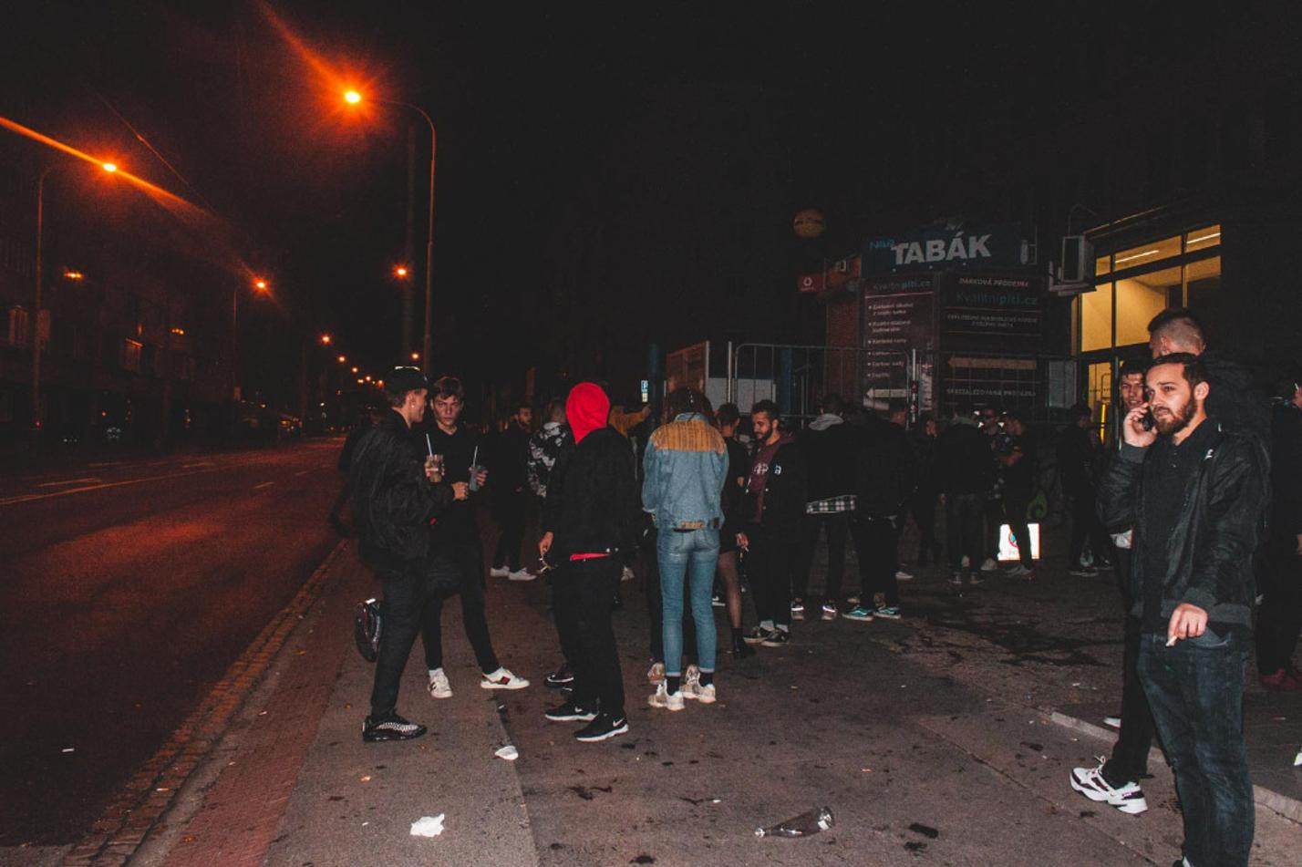 outside