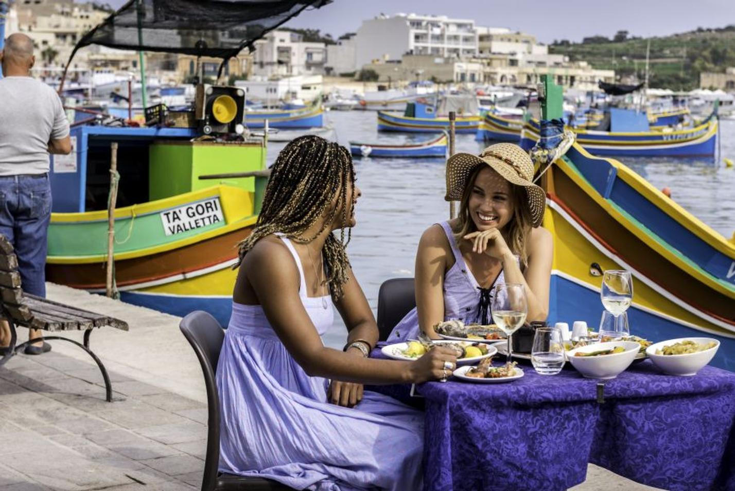 Enjoying the Maltese food
