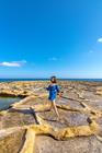 Walking around the salt pools in Malta