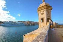 Exploring Malta and enjoying a view of Valletta
