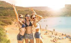 Enjoying the sandy beaches of Malta