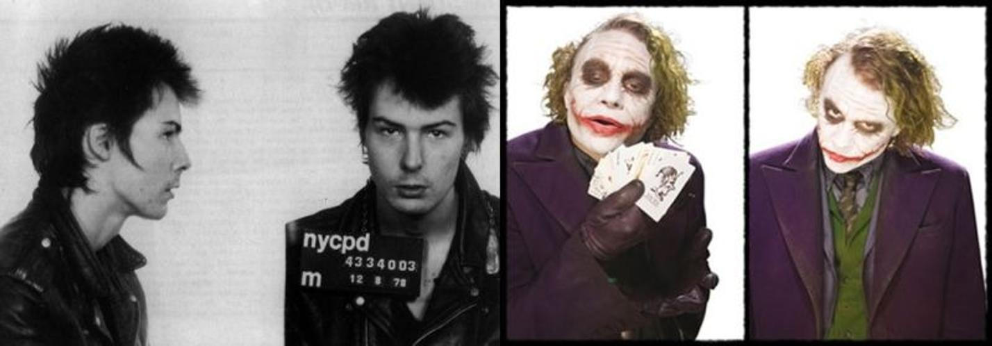 Sid Vicious a Heath Ledger coby Joker