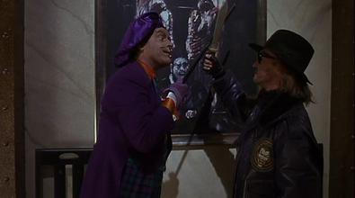Jack Nicholson coby Joker zabraňuje v poškození Baconova obrazu