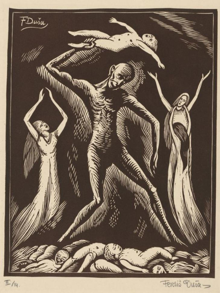 Ferdiš Duša, Vraždění neviňátek (Těšínsko), 1920, Galerie výtvarného umění v Ostravě
