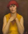 Eduard Demartini, Děvče v červené čapce, Galerie výtvarného umění v Chebu