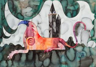 Anezka Hoskova,  Bez nazvu, akvarel na papire, 60 x 42cm, 2011