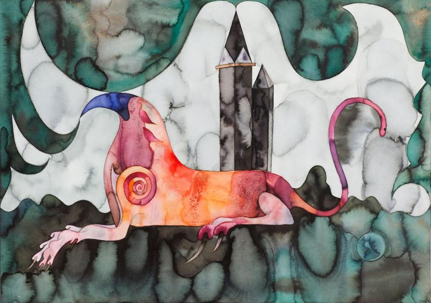 Anezka Hoskova,  Bez nazvu, akvarel na papire, 60 x 42cm, 2011