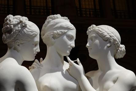 The Three Graces and Cupid by Bertel Thorvaldsen