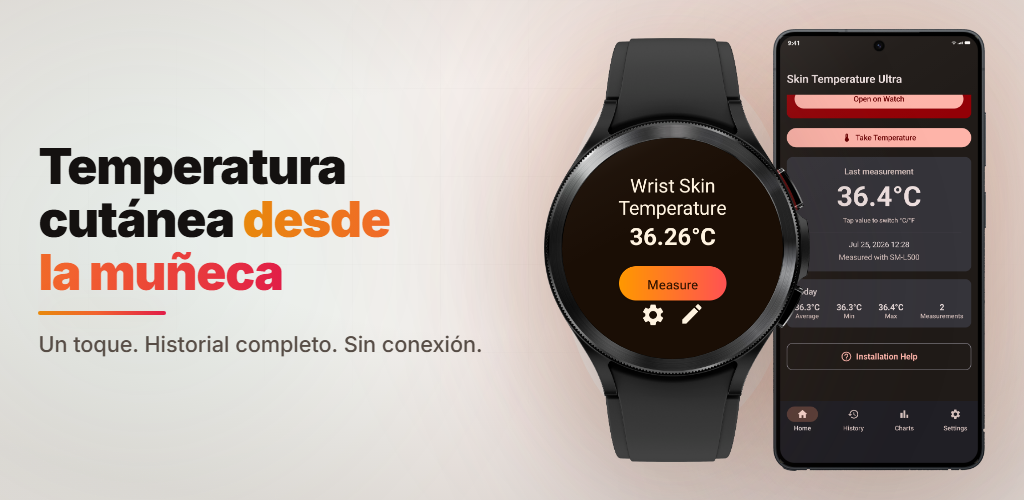 ¿La app de temperatura de muñeca para Galaxy Watch tiene Tile de Wear OS y complicación?