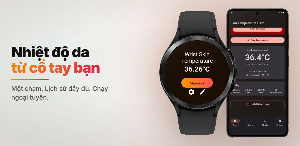 Ứng dụng đo nhiệt độ da cổ tay trên Galaxy Watch làm được gì và hỗ trợ mẫu nào?