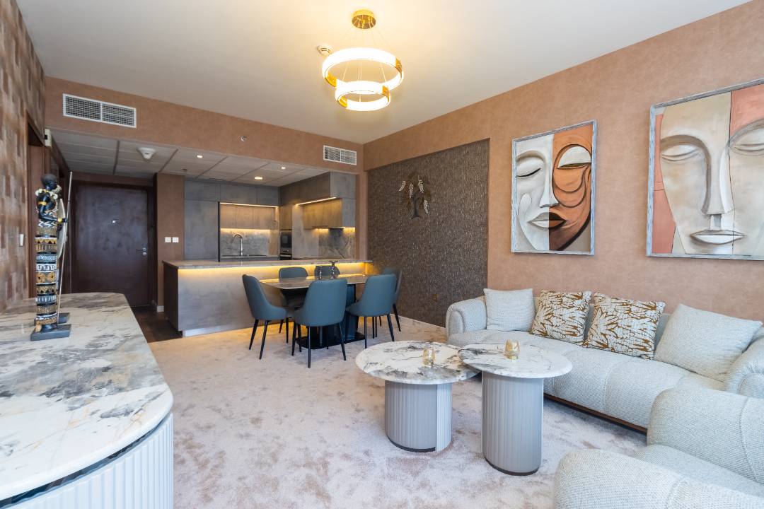 1 Bed Apartment for Sale Al Hamra Village - Fully Upgraded &amp; Furnished