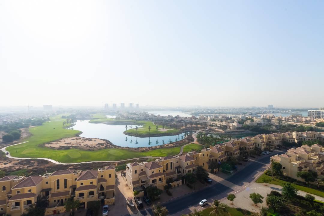 Furnished Studio for Rent Al Hamra - Large Balcony - Golf View