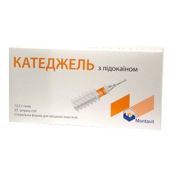 Катеджель с лидокаином гель по 12,5 г в тубе-шприце, 25 шт.