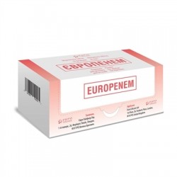 Европенем порошок для раствора для инъекций 500 мг в флаконе по 20 мл, 10 шт. 