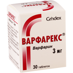 Варфарекс таблетки по 3 мг, 30 шт.