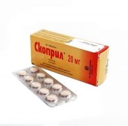 Скоприл 20 мг N30 таблетки