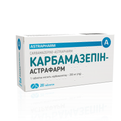 Карбамазепин-Астрафарм таблетки по 200 мг, 20 шт.