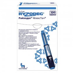 Райзодег Флекстач раствор для инъекций по 3 мл в картридже, 100 ЕД/мл, 5 шт.