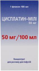 Цисплатин-Мили 50 мг 100 мл №1 концентрат для приготовления раствора для инфузий