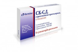 СК-СД, стрептокиназа-стрептодорназа суппозитории ректальные, 6 шт.