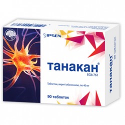 Танакан таблетки по 40 мг, 90 шт.